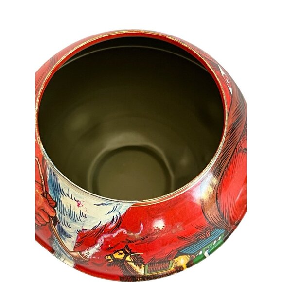 Cheinco Santa Claus Roly-Poly Tobacco/Candy Christmas Tin Container 1980 7.5x6" - Picture 7 of 10